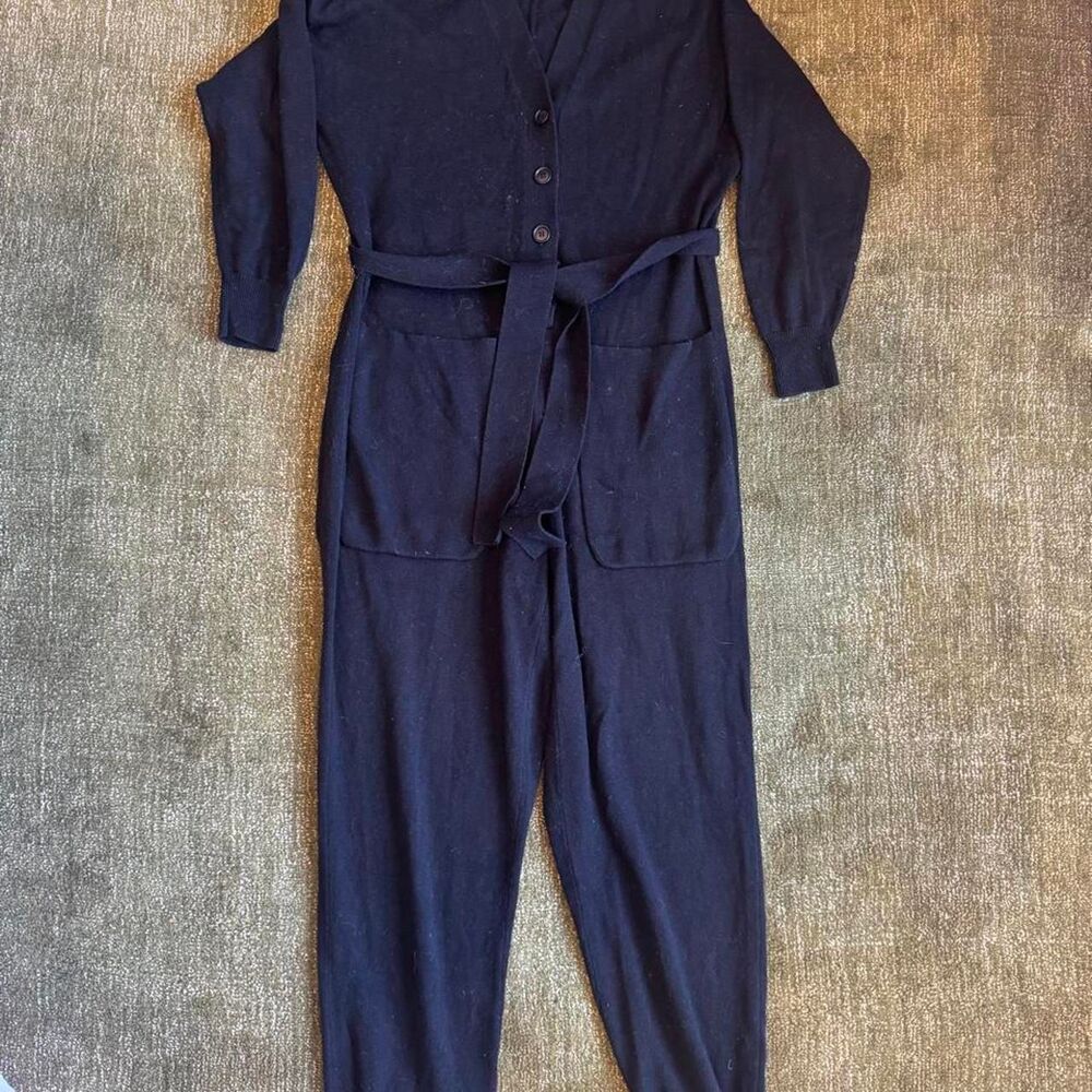 Alex-mill Women's Navy and Black Jumpsuit